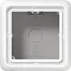 JUNG CD 581 A WW opbouwbak 1-voudig CD500 alpine wit