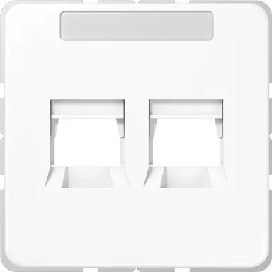 JUNG CD 569-2 WE WW afdekking klikbevestiging met draagring 2-voudig modulair jack CD500 alpine wit