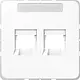 JUNG CD 569-2 WE WW afdekking klikbevestiging met draagring 2-voudig modulair jack CD500 alpine wit