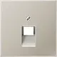 JUNG ES 2969-1 UA centraalplaat 1-voudig tbv RJ45 wandcontactdoos LS990 edelstaal
