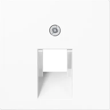 JUNG A 569-1 PLUA WW centraalplaat 1-voudig tbv RJ45 wandcontactdoos A-range alpine wit
