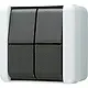 JUNG 805 W serieschakelaar 10A met onderbak IP44 WG800