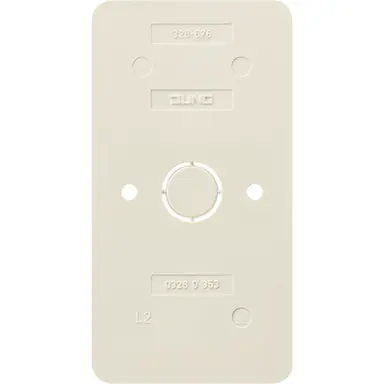 JUNG 328-676 bodemplaat 2-voudig combinaties schakelaar/contactdoos vlamwerend AP600 creme