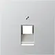 JUNG AL 2969-1 UA centraalplaat 1-voudig tbv RJ45 wandcontactdoos LS990 aluminium