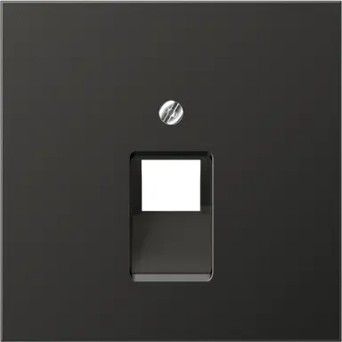 JUNG AL 2969-1 UA AN centraalplaat 1-voudig tbv RJ45 wandcontactdoos LS990 antraciet gelakt aluminium