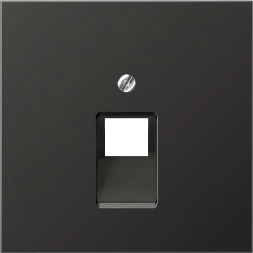 JUNG AL 2969-1 UA AN centraalplaat 1-voudig tbv RJ45 wandcontactdoos LS990 antraciet gelakt aluminium
