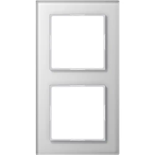 JUNG AC 582 GL WW afdekraam 2-voudig A Creation alpine wit glas