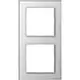 JUNG AC 582 GL WW afdekraam 2-voudig A Creation alpine wit glas