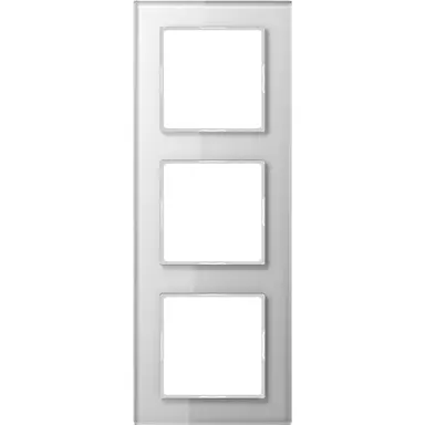 JUNG AC 583 GL WW afdekraam 3-voudig A Creation alpine wit glas