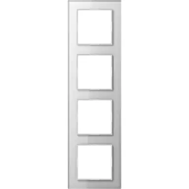 JUNG AC 584 GL WW afdekraam 4-voudig A Creation alpine wit glas