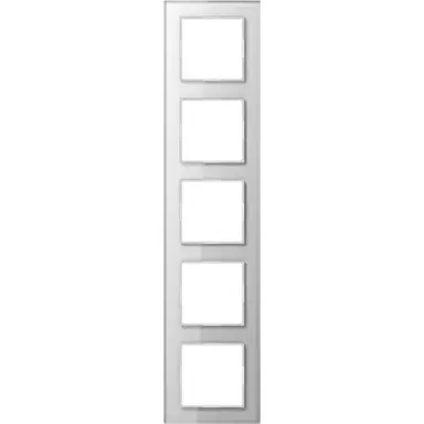 JUNG AC 585 GL WW afdekraam 5-voudig A Creation alpine wit glas