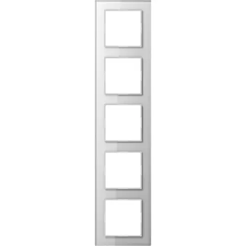 JUNG AC 585 GL WW afdekraam 5-voudig A Creation alpine wit glas