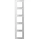JUNG AC 585 GL WW afdekraam 5-voudig A Creation alpine wit glas