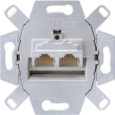 JUNG UAE 8-8 UPOK6 RJ45 datawandcontactdoos CAT6A 2-voudig