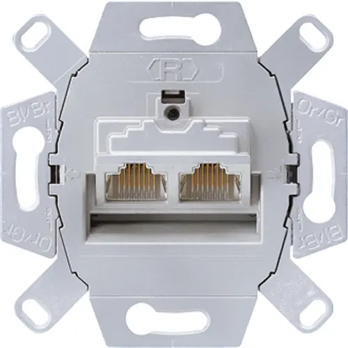 JUNG UAE 8-8 UPOK6 RJ45 datawandcontactdoos CAT6A 2-voudig