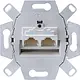 JUNG UAE 8-8 UPOK6 RJ45 datawandcontactdoos CAT6A 2-voudig