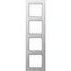JUNG AC 584 AL afdekraam 4-voudig A Creation aluminium