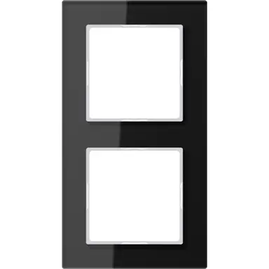 JUNG AC 582 GL SW afdekraam 2-voudig A Creation zwart glas