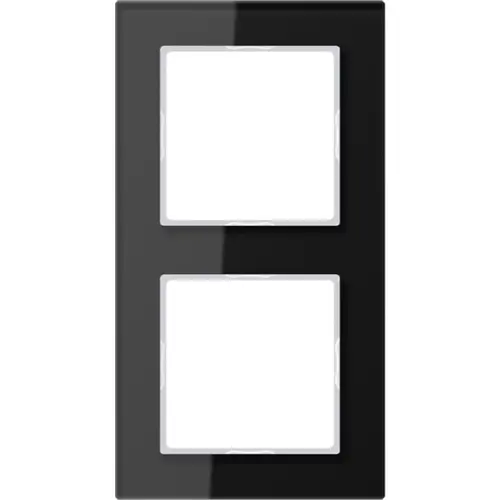 JUNG AC 582 GL SW afdekraam 2-voudig A Creation zwart glas