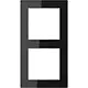 JUNG AC 582 GL SW afdekraam 2-voudig A Creation zwart glas