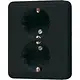 JUNG CD 5020 N SW wandcontactdoos 2-voudig randaarde voor enkele inbouwdoos CD500 zwart glans