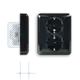 JUNG CD 5020 N SW wandcontactdoos 2-voudig randaarde voor enkele inbouwdoos CD500 zwart glans