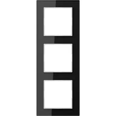 JUNG AC 583 GL SW afdekraam 3-voudig A Creation zwart glas