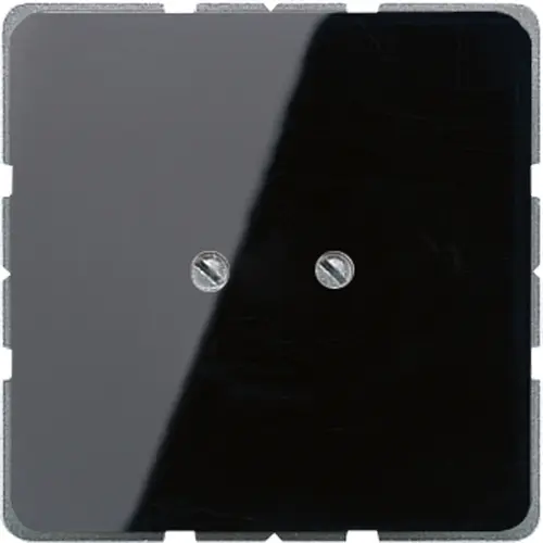 JUNG CD 561 B SW centraalplaat blinddeksel geschroefd incl. draagframe CD500 zwart glans