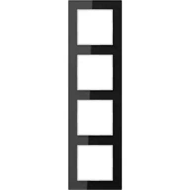 JUNG AC 584 GL SW afdekraam 4-voudig A Creation zwart glas
