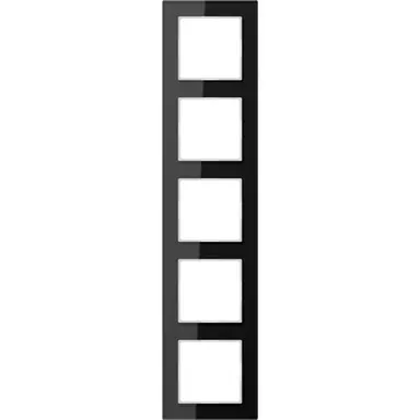 JUNG AC 585 GL SW afdekraam 5-voudig A Creation zwart glas
