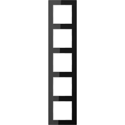 JUNG AC 585 GL SW afdekraam 5-voudig A Creation zwart glas