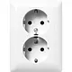 JUNG AS 5020 NKIU WW wandcontactdoos 2-voudig randaarde Safety+ voor enkele inbouwdoos Safety+ AS500 alpine wit