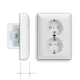 JUNG AS 5020 NKIU WW wandcontactdoos 2-voudig randaarde Safety+ voor enkele inbouwdoos Safety+ AS500 alpine wit