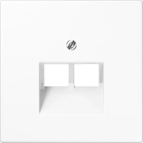JUNG LS 969-2 UA WW centraalplaat 2-voudig tbv RJ45 wandcontactdoos LS990 alpine wit