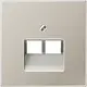 JUNG ES 2969-2 UA centraalplaat 2-voudig tbv RJ45 wandcontactdoos LS990 edelstaal