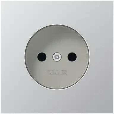 JUNG AL 2511 N wandcontactdoos zonder randaarde LS990 aluminium