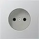 JUNG AL 2511 N wandcontactdoos zonder randaarde LS990 aluminium
