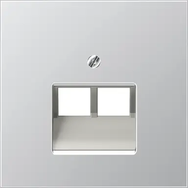 JUNG AL 2969-2 UA centraalplaat 2-voudig tbv RJ45 wandcontactdoos LS990 aluminium