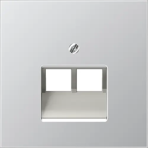 JUNG AL 2969-2 UA centraalplaat 2-voudig tbv RJ45 wandcontactdoos LS990 aluminium