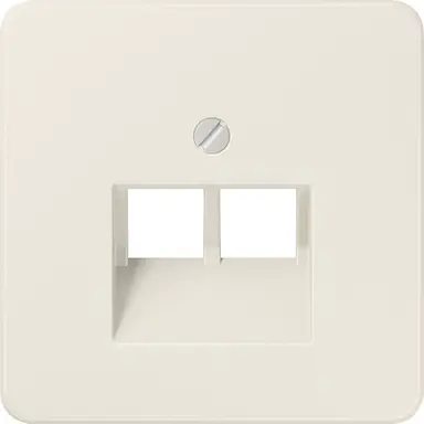 JUNG 569-2 UA centraalplaat 2-voudig tbv RJ45 wandcontactdoos CD500 creme