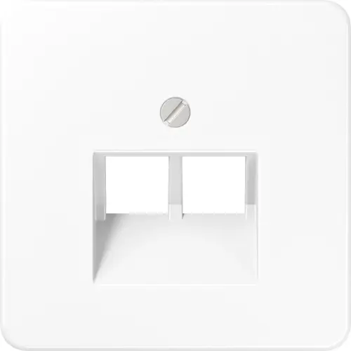 JUNG CD 569-2 UA WW centraalplaat 2-voudig tbv RJ45 wandcontactdoos CD500 alpine wit