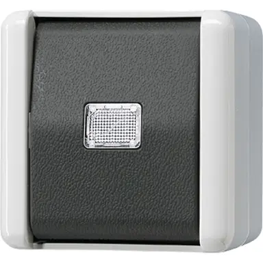 JUNG 831 W drukcontact 1-voudig 1 maakcontact opbouw IP44 WG800