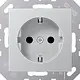 JUNG A 1520 NKI AL wandcontactdoos randaarde Safety+ A-range aluminium