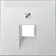 JUNG A 569-1 PLUA AL centraalplaat 1-voudig tbv RJ45 wandcontactdoos A-range aluminium
