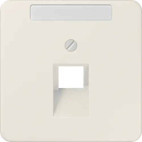 JUNG 569-1 NAUA centraalplaat 1-voudig met tekstvenster tbv RJ45 wandcontactdoos CD500 creme