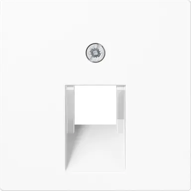 JUNG A 569-1 BFPLUA WW centraalplaat 1-voudig tbv RJ45 wandcontactdoos A-range alpine wit