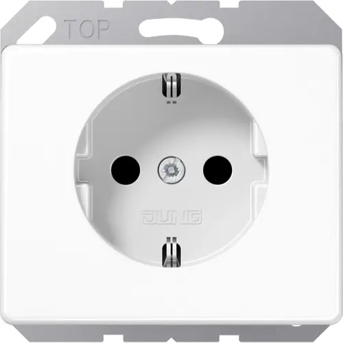 JUNG SL 520 NKI SW wandcontactdoos randaarde Safety+ SL500 zwart glans OP=OP