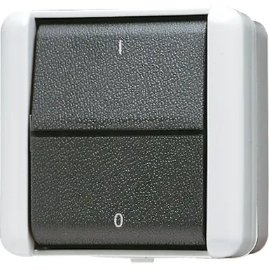 JUNG 802 W tweepolige schakelaar 10A met onderbak IP44 WG800