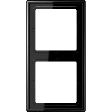 JUNG LS 982 SW afdekraam 2-voudig LS990 zwart glans