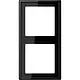 JUNG LS 982 SW afdekraam 2-voudig LS990 zwart glans